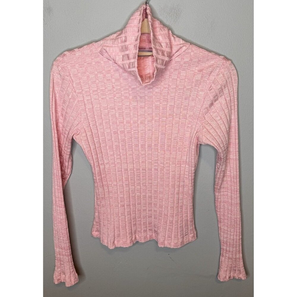 Lei Turtleneck Small Pink Long Sleeve Fitted Y2K